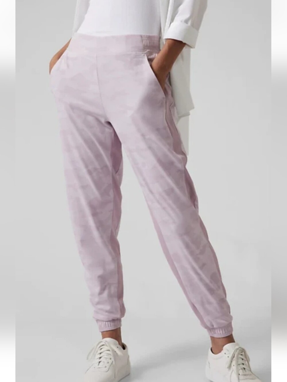 Athleta Brooklyn Lined Camo Jogger Sz 2  Shasta Purple